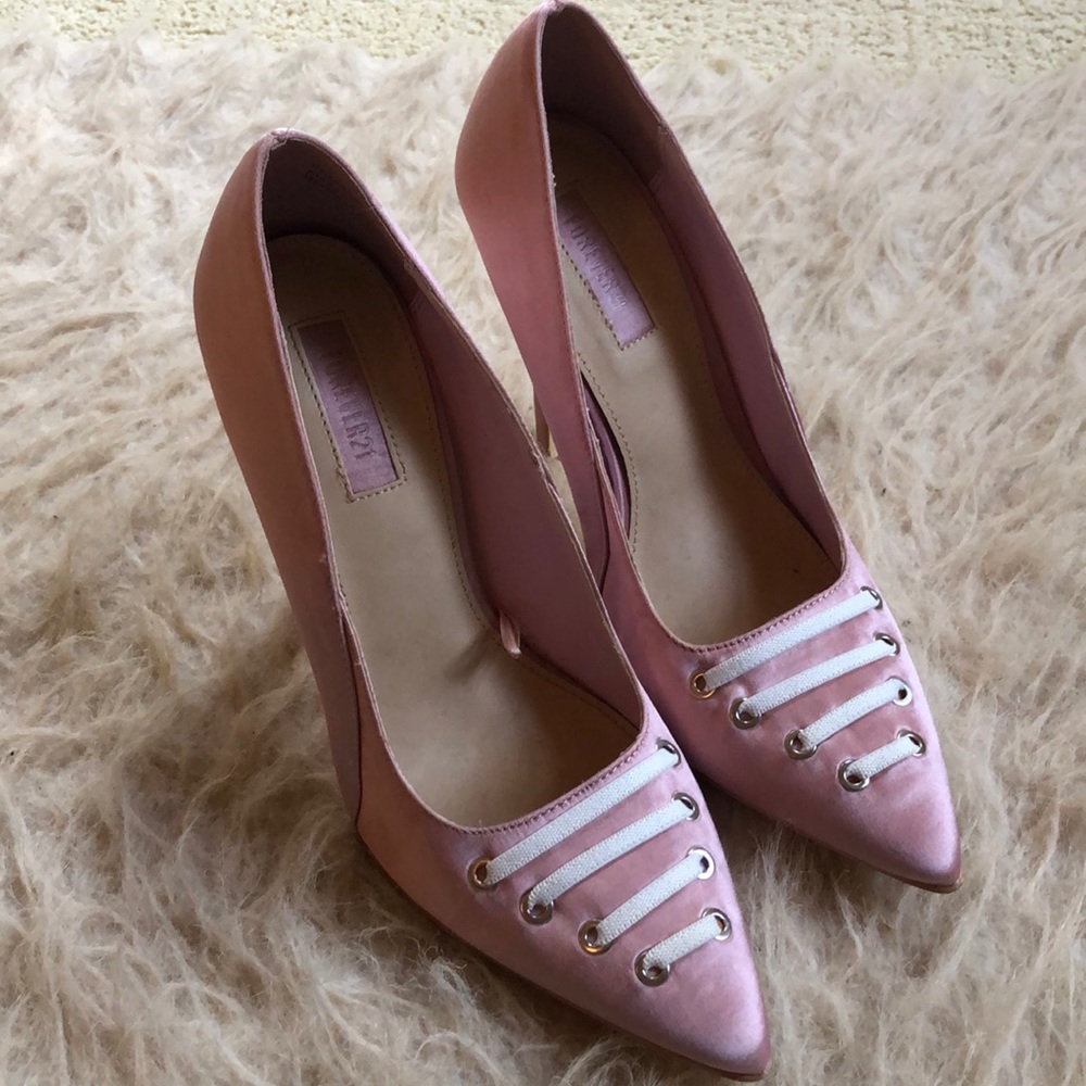 Forever 21 pink satin heels